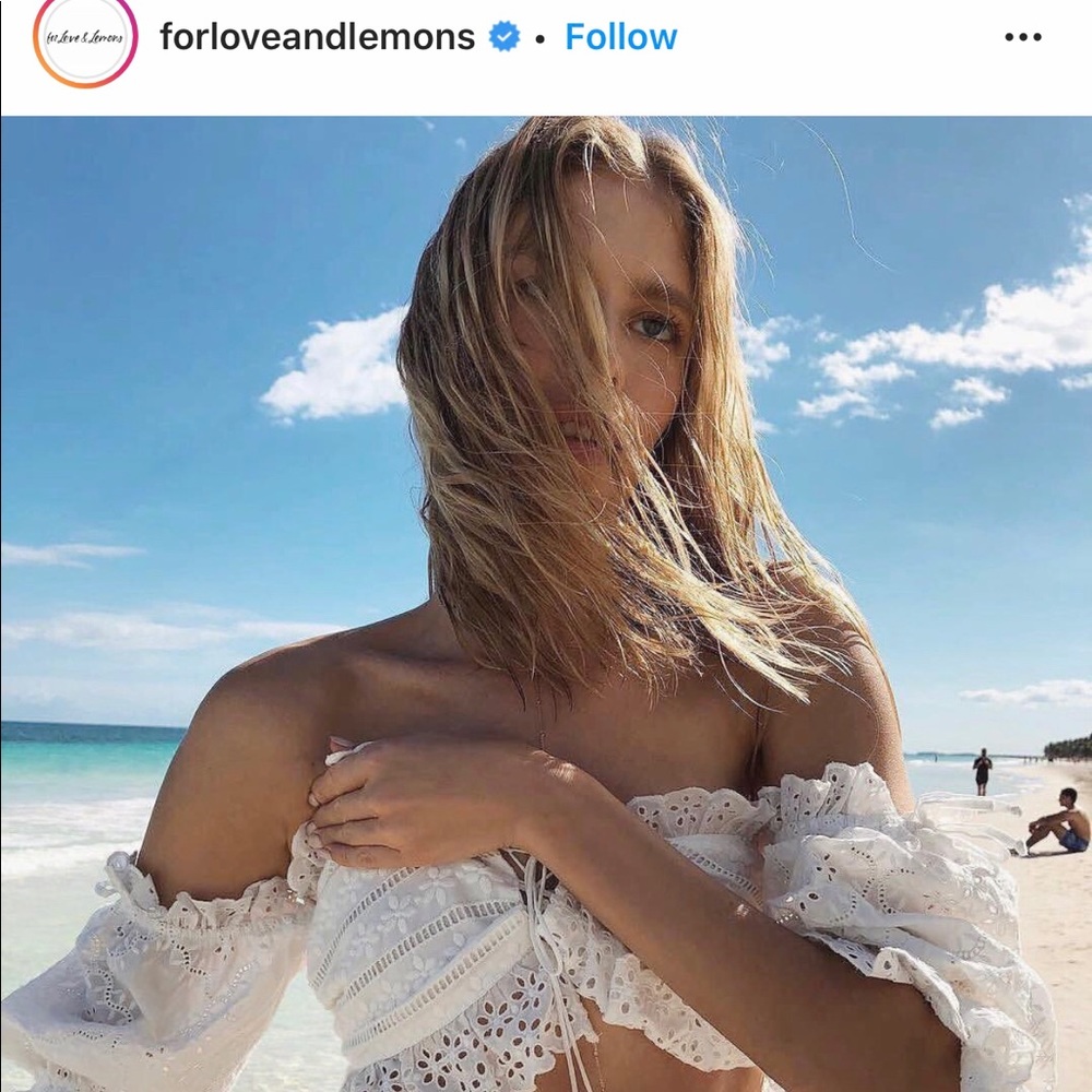 For Love & Lemons Annabelle Crop Top